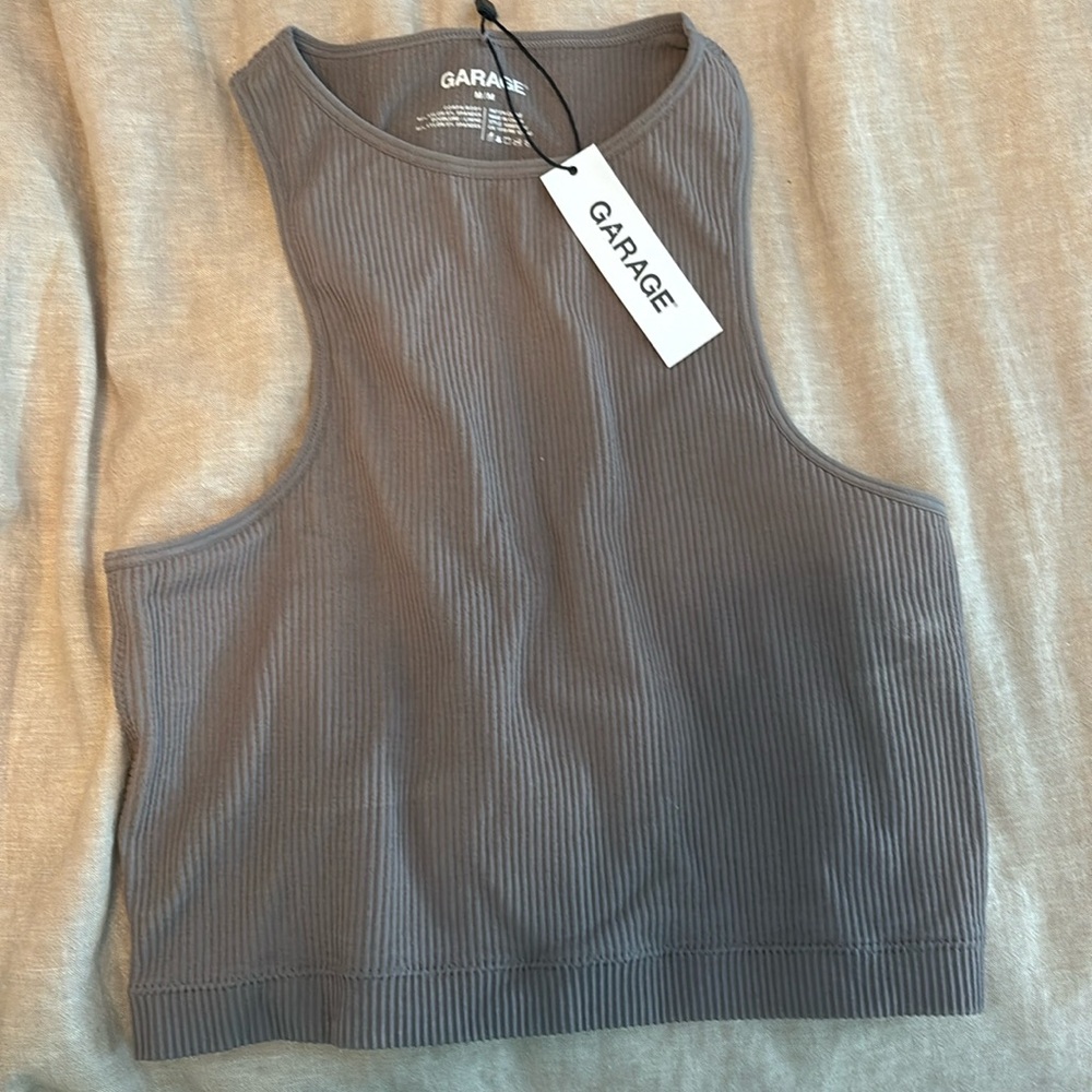 brand new, grey, crop top